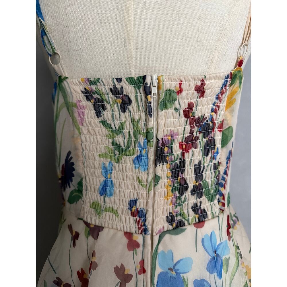 B. Darlin Plus Chiffon Mini Dress Tiered Floral Women's Cream Size 20W NEW - Picture 7 of 12
